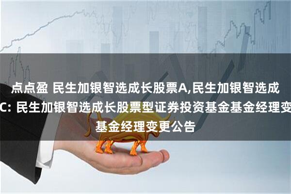点点盈 民生加银智选成长股票A,民生加银智选成长股票C: 民生加银智选成长股票型证券投资基金基金经理变更公告