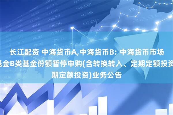 长江配资 中海货币A,中海货币B: 中海货币市场证券投资基金B类基金份额暂停申购(含转换转入、定期定额投资)业务公告