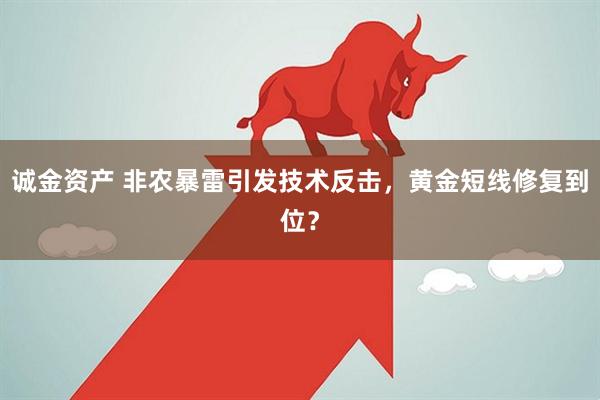 诚金资产 非农暴雷引发技术反击，黄金短线修复到位？