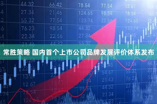 常胜策略 国内首个上市公司品牌发展评价体系发布